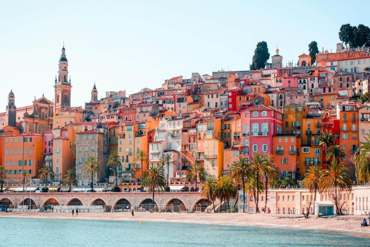 Blu Home 3 Pers Centrale Ac Wifi Menton Kültér fotó